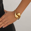 Fashion Ins Style Metallic Water Drops Open Bracelet For Women With Electroplating