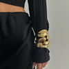 Fashion Ins Style Metallic Water Drops Open Bracelet For Women With Electroplating