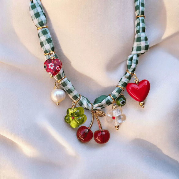 Fashion Ins Style Stainless Steel And Shell Fruitshaped Electroplated Necklace Pendant Jewelry For Women