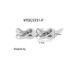 Fashion Ins Style Titanium Steel Earrings With Cross X Shaped Design Pvd Furnace Real Gold Electroplated For Women