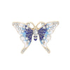 Fashion Insect Butterfly Alloy Metal Spray Paint Enamel Artificial Pearls Rhinestones Unisex Brooches Collar Pin