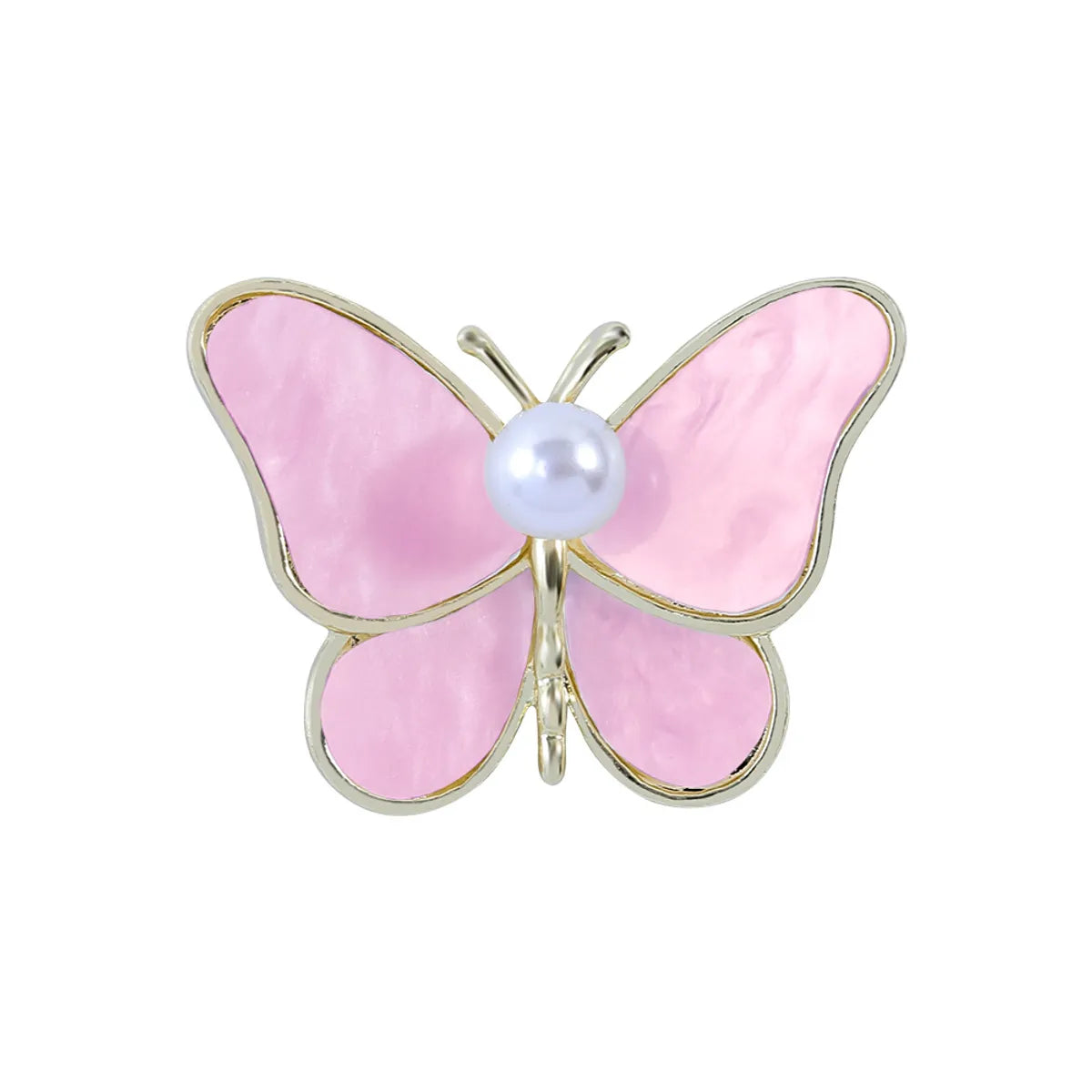 Fashion Insect Butterfly Alloy Metal Spray Paint Enamel Artificial Pearls Rhinestones Unisex Brooches Collar Pin