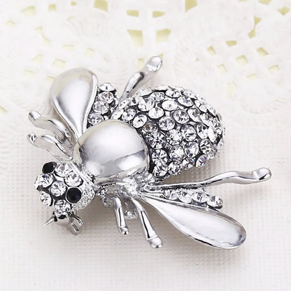 Fashion Insect Butterfly Alloy Metal Spray Paint Enamel Artificial Pearls Rhinestones Unisex Brooches Collar Pin