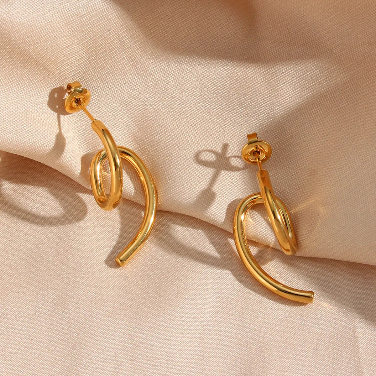 Fashion Irregular Geometric Stainless Steel Earrings Plating Stainless Steel Earrings