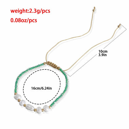 Fashion Irregular Imitation Pearl Beaded Plating Bracelets