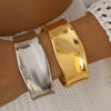 Fashion Irregular Liquid Metal Pleated Bracelet Electroplating Highend