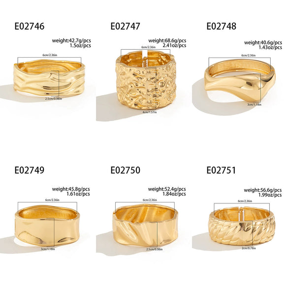 Fashion Irregular Liquid Metal Pleated Bracelet Electroplating Highend