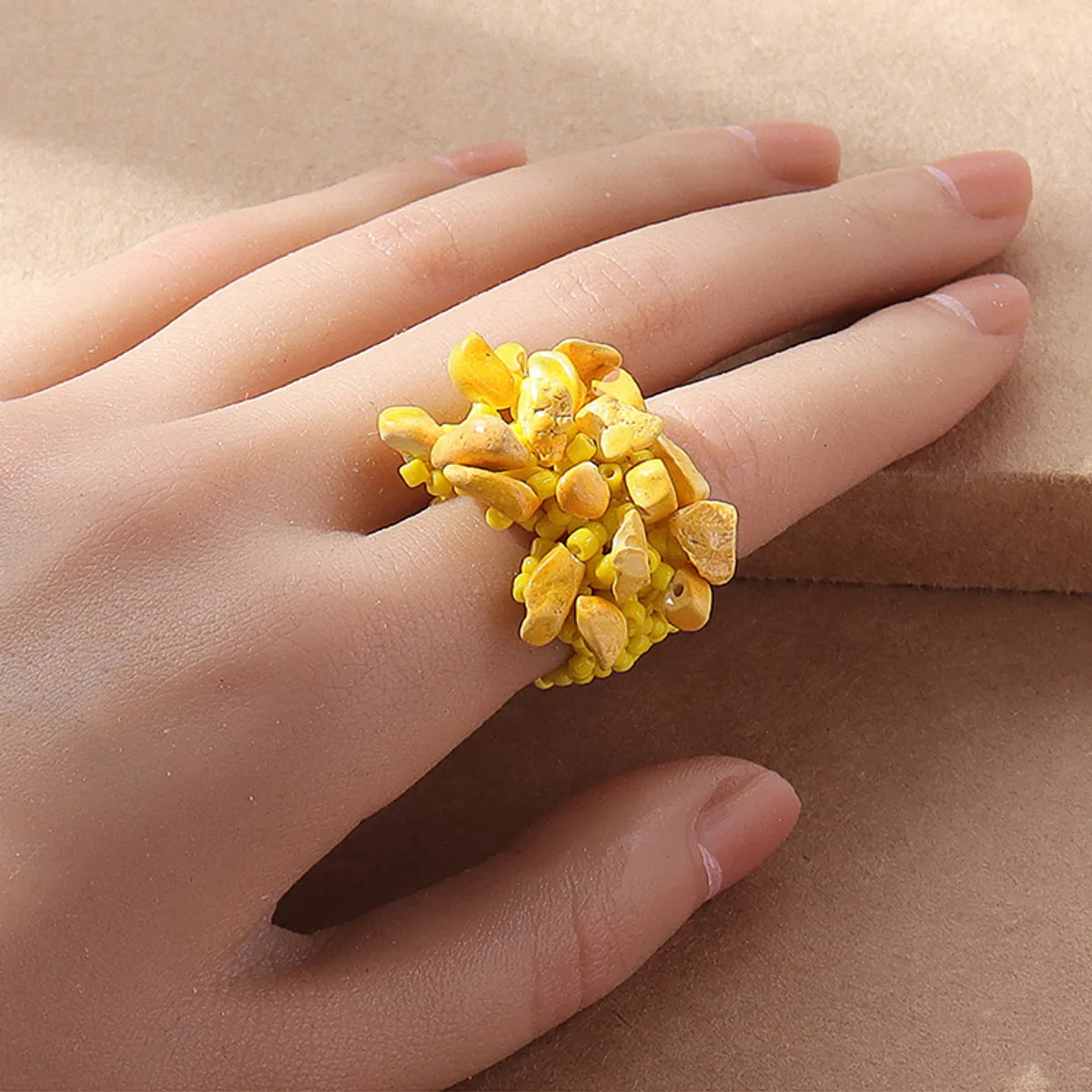 Fashion Irregular Natural Stone Rings 1 Piece