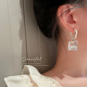 Fashion Irregular Transparent Acrylic Earrings Wholesale