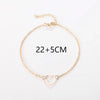 Fashion Jewelry All Match Hollow Love Pendant Anklet Bracelet Simple Single Layer Anklet For Women Made Of Alloy With Heart Shape