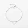Fashion Jewelry All Match Hollow Love Pendant Anklet Bracelet Simple Single Layer Anklet For Women Made Of Alloy With Heart Shape