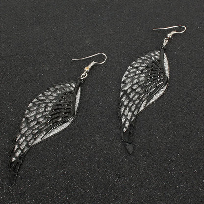 Fashion Jewelry Alloy Fan-Shaped Frosted Simple Earrings Wholesale Nihaojewely