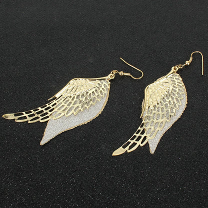 Fashion Jewelry Alloy Fan-Shaped Frosted Simple Earrings Wholesale Nihaojewely