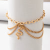 Fashion Jewelry Alloy Heart Shaped Chain Tassel Snake Pendant Three Layer Anklet For Women
