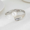 Fashion Jewelry Alloy Imitation Pearl Irregular Geometric Opening Bracelet For Women With Electroplating