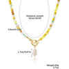 Fashion Jewelry Artificial Crystal Geometric Drop Shape Electroplated Ball Chain Women's Necklace