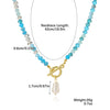 Fashion Jewelry Artificial Crystal Geometric Drop Shape Electroplated Ball Chain Women's Necklace