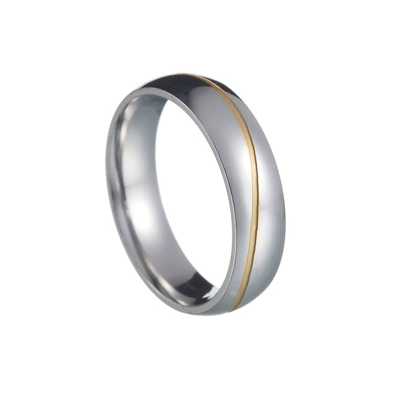 Fashion Jewelry Couples Ring Titanium Steel Geometric Style Seiko