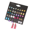 Fashion Jewelry Earrings Set Alloy Imitation Zircon Peach Heart Diamond Earrings For Women