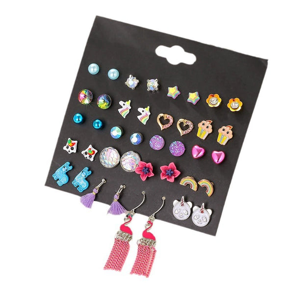 Fashion Jewelry Earrings Set Alloy Imitation Zircon Peach Heart Diamond Earrings For Women