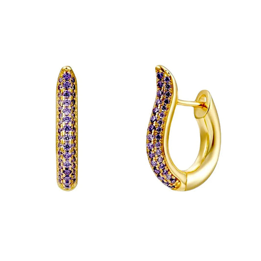 Fashion Jewelry Full Diamond Micro Inlaid Ear Buckle Women's European And American Earrings Wholesale