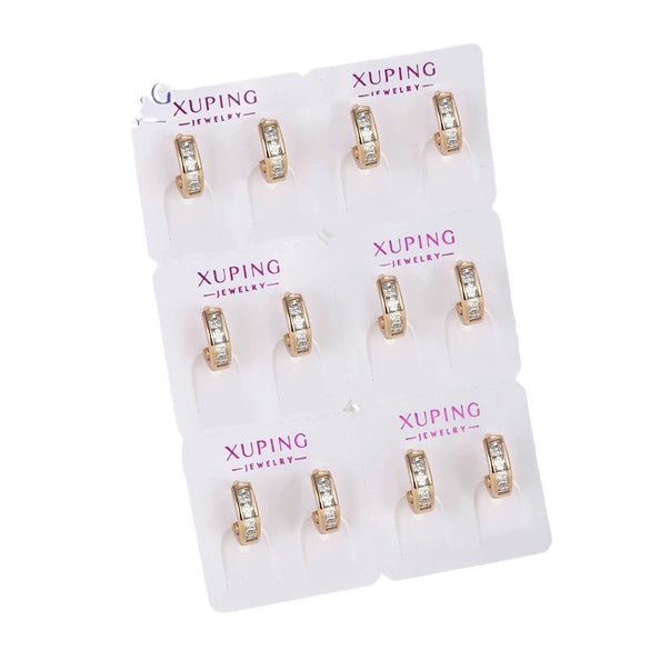 Fashion Jewelry Gold Plated Earrings For Women Geometric Shape Flower Design Electroplated Highend