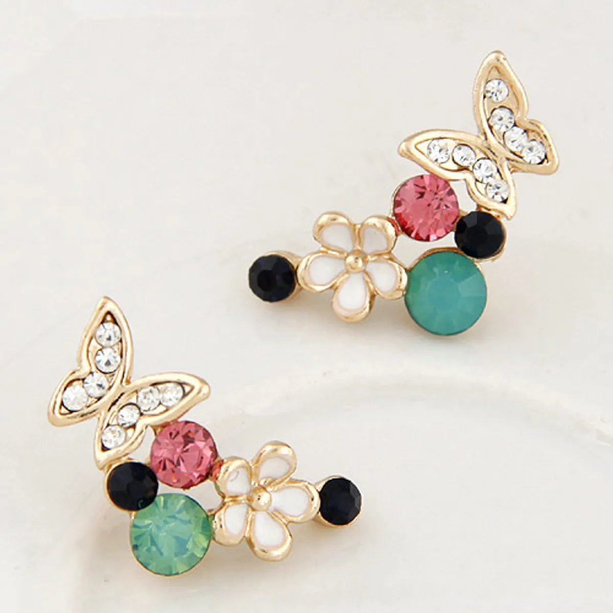 Fashion Jewelry Korean Fashion Sweet Butterfly Dance Flower Earrings Wholesale