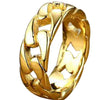 Fashion Jewelry Metal Geometric Twist Hollow Stripe Ring With Electroplating