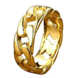 Fashion Jewelry Metal Geometric Twist Hollow Stripe Ring With Electroplating