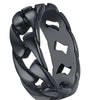 Fashion Jewelry Metal Geometric Twist Hollow Stripe Ring With Electroplating