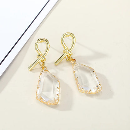 Fashion Jewelry New Crystal Earrings Korean Temperament Geometric Glass Earrings Wild Earrings Wholesale Gooddiy