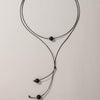 Fashion Jewelry Plastic And Resin Braided Rope Beaded Double Multi Layer Geometric Simple Necklace