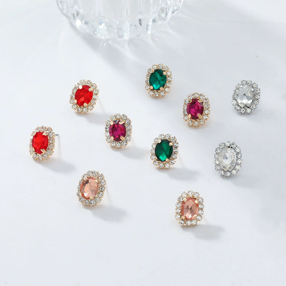 Fashion Jewelry Rhinestone Inlay Women's Earrings And Necklaces Set