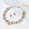 Fashion Jewelry Rhinestone Inlay Women's Earrings And Necklaces Set