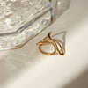 Fashion Jewelry Rings Stainless Steel Geometric Specialshaped Opening Electroplated