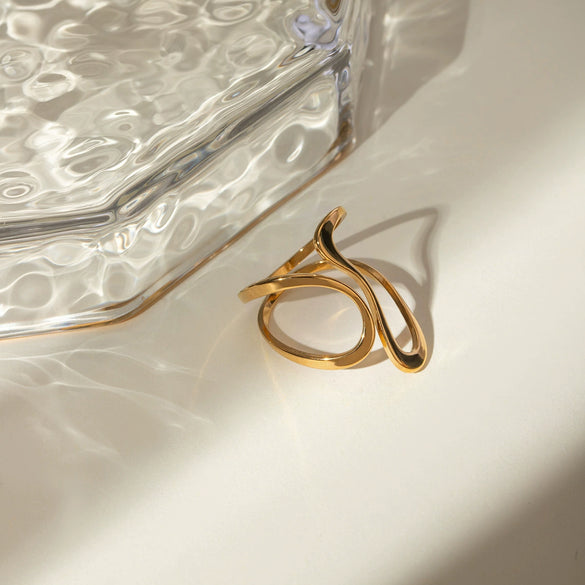 Fashion Jewelry Rings Stainless Steel Geometric Specialshaped Opening Electroplated
