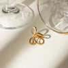 Fashion Jewelry Rings Stainless Steel Geometric Specialshaped Opening Electroplated
