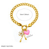 Fashion Jewelry Set Stainless Steel Gold Plated Heart Water Drop Bell Pendant Tassel For Women