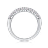 Fashion Jewelry Silver Geometric Moissanite Inlaid Ring For Women