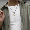 Fashion Jewelry Stainless Steel Geometric Viking Rune Mobius Pendant Necklace For Men