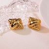 Fashion Jewelry Stainless Steel Ice Cream Shape Cow Horn Stud Conch Earrings For Women Seiko