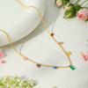 Fashion Jewelry Stainless Steel Malachite Necklace Women Ins Style 18K Gold Plated Electroplating