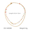 Fashion Jewelry Stainless Steel Malachite Necklace Women Ins Style 18K Gold Plated Electroplating