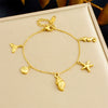 Fashion Jewelry Stainless Steel Marine Life Pendant With Electroplating Starfish Hippocampus Conch Accessories Chain