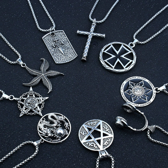 Fashion Jewelry Unisex Animal Zodiac Pendant Necklace With Electroplating Design Light Luxury Ethnic Style Made Of Stainless Steel Alloy And String Of Pearls