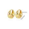 Fashion Jewelry Unisex Stainless Steel Gold Geometric Zircon Earrings With Electroplating