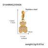 Fashion Jewelry Women's Geometric Stainless Steel 18K Gold Plated Cute Bracelet With Multiaccessories And Super Flash 5A Zircon