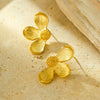 Fashion Joker Stainless Steel 18K Gold Electroplated Earrings For Women