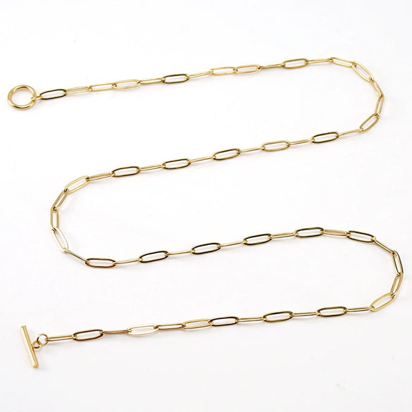 Fashion Joker Stainless Steel Otch Clasp Chain With Geometric Pattern And Electroplating Treatment Unisex Jewelry Chain