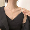 Fashion Kitten Pendant Titanium Steel Necklace With Mixed Gemstone Inlay And Diamond Design For Women